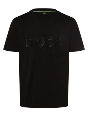 Zdjęcie produktu BOSS Green Koszulka męska - Tee 1 Mężczyźni Bawełna czarny nadruk,