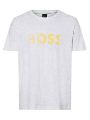 Zdjęcie produktu BOSS Green T-shirt męski Mężczyźni Bawełna szary nadruk,