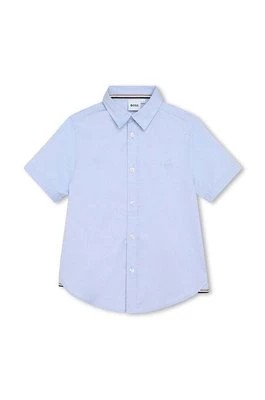 Zdjęcie produktu BOSS koszula bawełniana dziecięca kolor niebieski