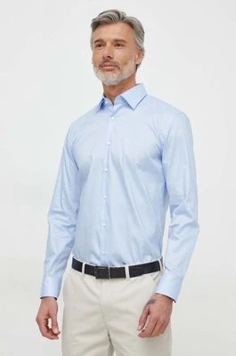 Zdjęcie produktu BOSS koszula bawełniana męska kolor niebieski regular z kołnierzykiem klasycznym 50512842