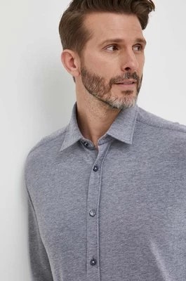 Zdjęcie produktu BOSS koszula bawełniana męska kolor szary regular