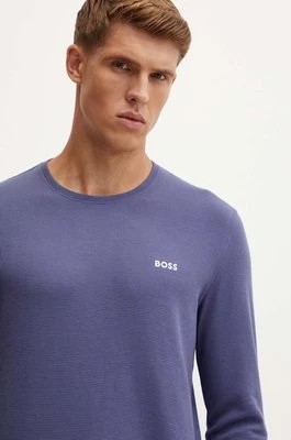 Zdjęcie produktu BOSS longsleeve lounge kolor niebieski gładki