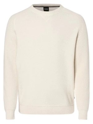 Zdjęcie produktu BOSS Męski sweter z dzianiny - Matero Mężczyźni Bawełna biały jednolity,