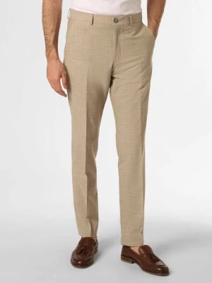 Zdjęcie produktu BOSS Męskie spodnie od garnituru modułowego Mężczyźni Regular Fit wełna ze strzyży beżowy marmurkowy,