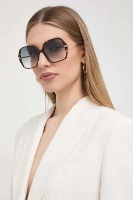 Zdjęcie produktu BOSS okulary przeciwsłoneczne damskie kolor brązowy BOSS 1660/S