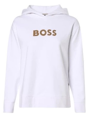 Zdjęcie produktu BOSS Orange Damska bluza z kapturem Kobiety Bawełna biały nadruk,