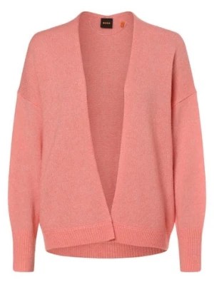 Zdjęcie produktu BOSS Orange Damski płaszcz z dzianiny z zawartością alpaki - C_Falescanita Kobiety różowy jednolity,