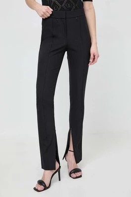Zdjęcie produktu BOSS spodnie damskie kolor czarny dopasowane high waist