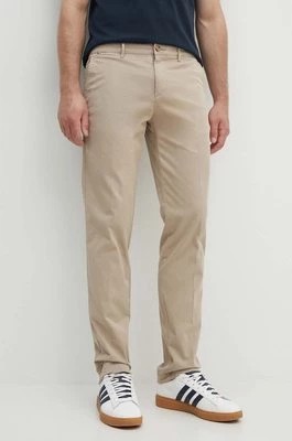 Zdjęcie produktu BOSS spodnie męskie kolor beżowy proste 50487976