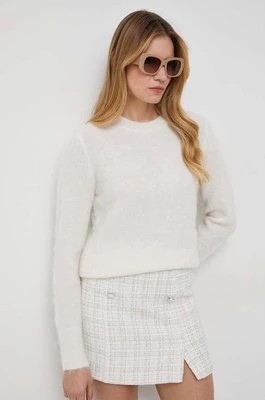Zdjęcie produktu BOSS sweter wełniany damski kolor beżowy ciepły