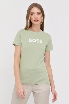 Zdjęcie produktu BOSS t-shirt bawełniany 50468356 kolor zielony 50468356