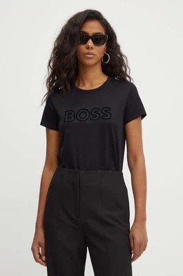 Zdjęcie produktu BOSS t-shirt bawełniany damski kolor czarny 50522209