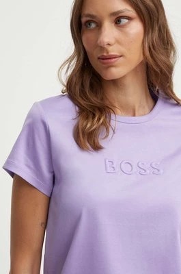 Zdjęcie produktu BOSS t-shirt bawełniany damski kolor fioletowy 50522209