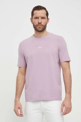 Zdjęcie produktu BOSS t-shirt BOSS ORANGE męski kolor fioletowy gładki 50473278
