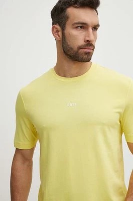 Zdjęcie produktu BOSS t-shirt BOSS ORANGE męski kolor żółty gładki 50473278