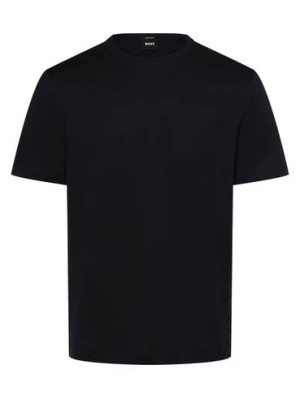 Zdjęcie produktu BOSS T-shirt męski Mężczyźni Bawełna niebieski jednolity,