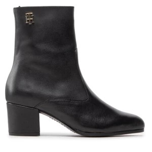 Zdjęcie produktu Botki Tommy Hilfiger Th Hardware Bootie Leather FW0FW06760 Czarny