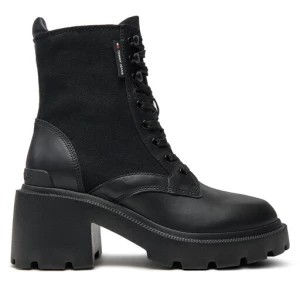 Zdjęcie produktu Botki Tommy Jeans Tjw Mid Heel Boot Mix Media EN0EN02556 Czarny