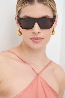 Zdjęcie produktu Bottega Veneta okulary przeciwsłoneczne damskie kolor brązowy BV1291S