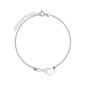 Zdjęcie produktu Bransoletka srebrna - nieskończoność - Hearts Hearts - Biżuteria YES