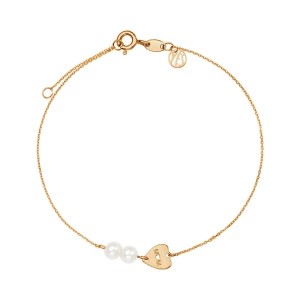 Zdjęcie produktu Bransoletka złota z perłami - serce - Pearls Pearls - Biżuteria YES