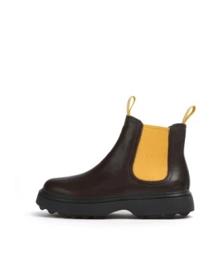 Zdjęcie produktu Brązowe i żółte skórzane buty dla dzieci Camper