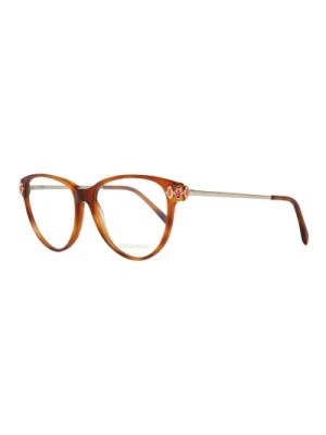 Zdjęcie produktu Brązowe Okulary Optyczne Damskie z zawiasem sprężynowym Emilio Pucci