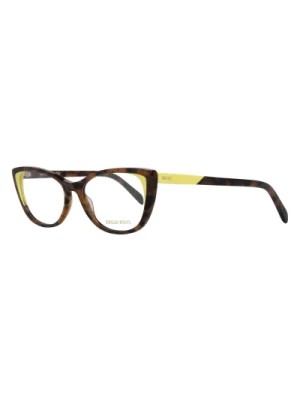 Zdjęcie produktu Brązowe Okulary Optyczne w Stylu Cat Eye dla Kobiet Emilio Pucci