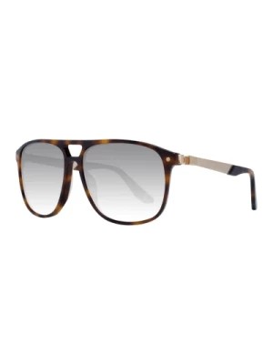 Zdjęcie produktu Brązowe Okulary Przeciwsłoneczne Kwadratowe dla Mężczyzn BMW