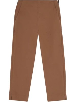 Zdjęcie produktu Brązowe Spodnie z Gabardyny z Elastycznym Pasem Fendi