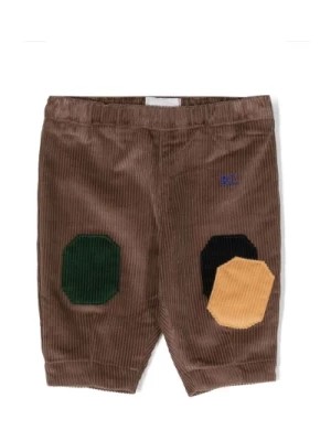 Zdjęcie produktu Brązowe spodnie z kordurowego bloku kolorów Bobo Choses