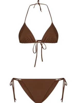 Zdjęcie produktu Brązowy Strój Morski Bikini z Wiązaniem Lido