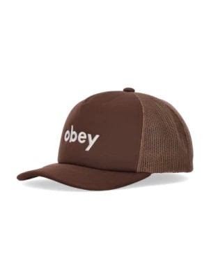 Zdjęcie produktu Brązowy Zagięty Daszek Trucker Cap Obey