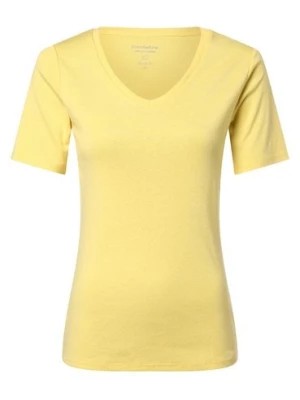 Zdjęcie produktu brookshire T-shirt damski Kobiety Bawełna żółty jednolity,
