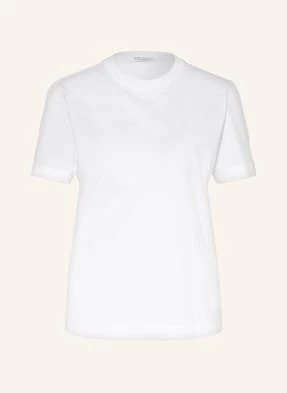 Zdjęcie produktu Brunello Cucinelli T-Shirt Z Obszyciem Ozdobnymi Kamykami weiss