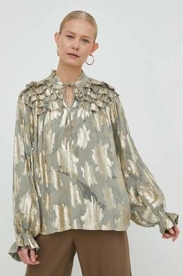 Zdjęcie produktu Bruuns Bazaar bluzka Hollyhock Betty damska kolor złoty wzorzysta