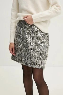 Zdjęcie produktu Bruuns Bazaar spódnica FrangiBBSanna skirt kolor srebrny mini rozkloszowana BBW4045