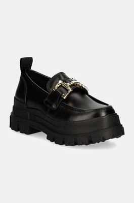 Zdjęcie produktu Buffalo mokasyny Aspha Loafer Chain Nc damskie kolor czarny na płaskim obcasie 1624065-BLK