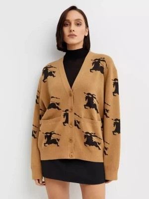 Zdjęcie produktu Burberry Brązowy żakardowy kardigan EKD