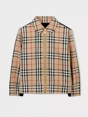 Zdjęcie produktu Burberry Children Bawełniana kurtka w kratę Harrington 4-12 lat rozmiar