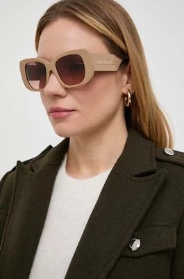 Zdjęcie produktu Burberry okulary przeciwsłoneczne damskie kolor beżowy