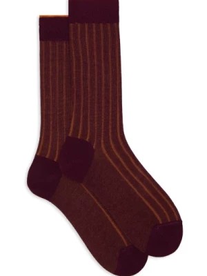Zdjęcie produktu Burgundy Wide-Rib Cotton Socks Gallo