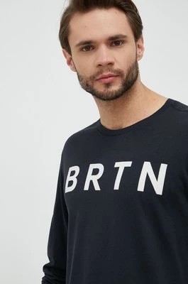 Zdjęcie produktu Burton longsleeve bawełniany kolor czarny z nadrukiem