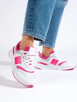 Zdjęcie produktu Buty sportowe damskie biało różowe Shelvt