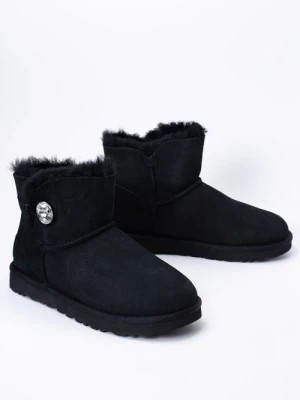 Zdjęcie produktu Buty zimowe damskie UGG W Mini Bailey Button Bling (1016554-BLK)