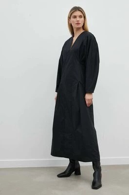 Zdjęcie produktu By Malene Birger sukienka bawełniana kolor czarny maxi rozkloszowana