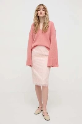 Zdjęcie produktu By Malene Birger sweter wełniany damski kolor różowy