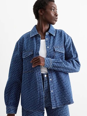 Zdjęcie produktu C&A Bluzka dżinsowa-ze wzorem, Niebieski, Rozmiar: 34