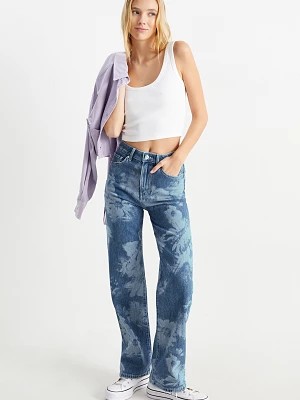 Zdjęcie produktu C&A Loose fit jeans-wysoki stan-w kwiaty, Niebieski, Rozmiar: 36