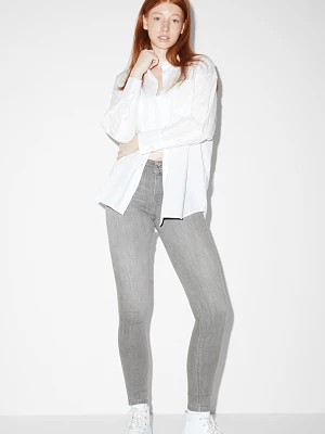 Zdjęcie produktu C&A CLOCKHOUSE-skinny jeans-średni stan-LYCRA®, Szary, Rozmiar: 34